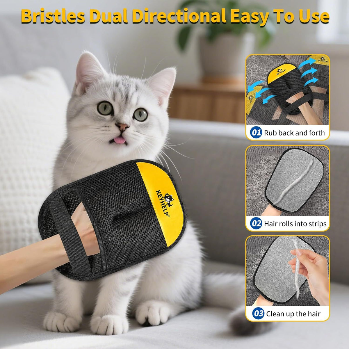 Furvo Pet Hair Remover – Electrostatic Hair Removal Tool for Home, Clothing, and Car Interior